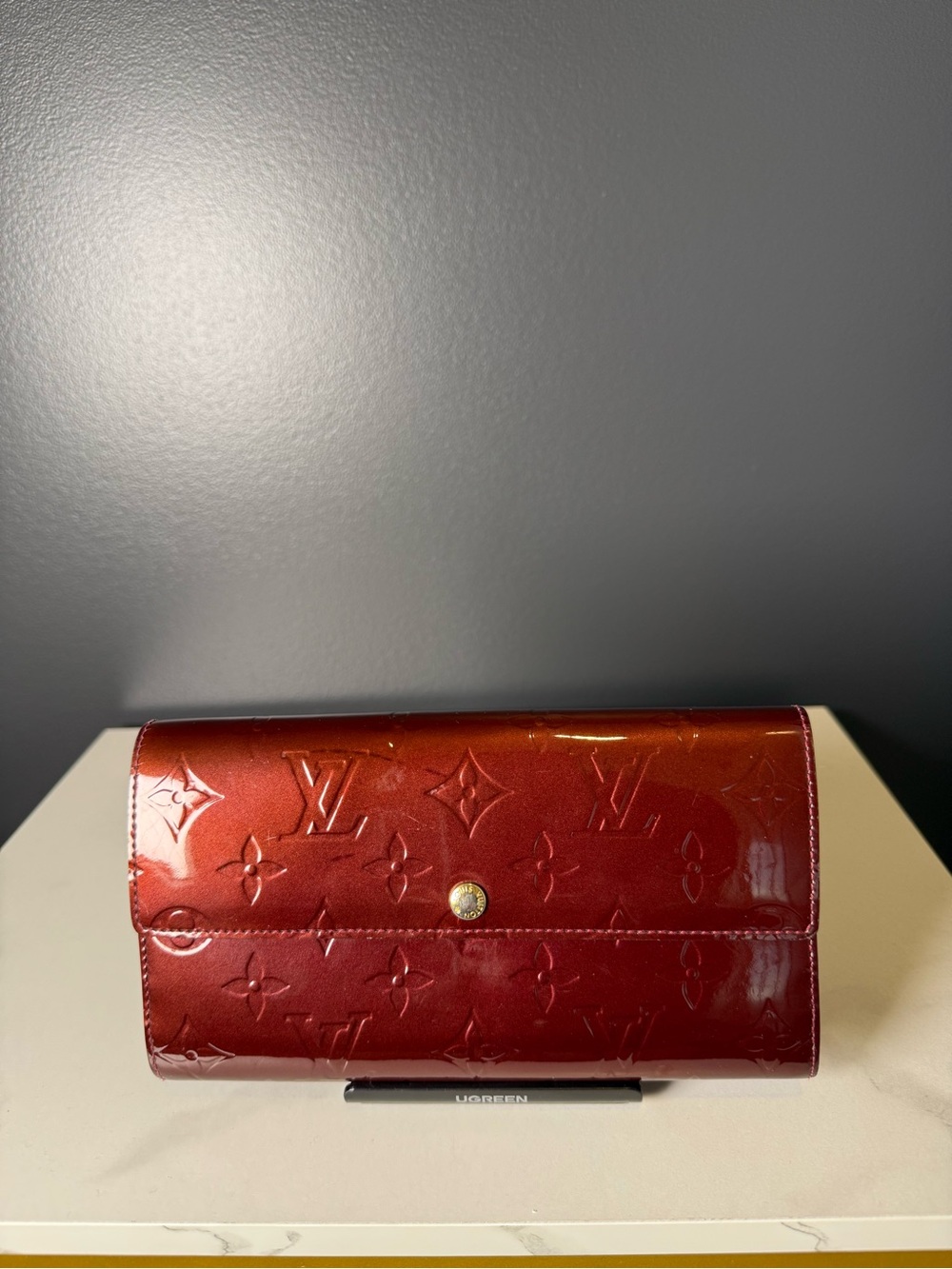Louis Vuitton Vernis Bordeaux Patent Leather Continental Wallet